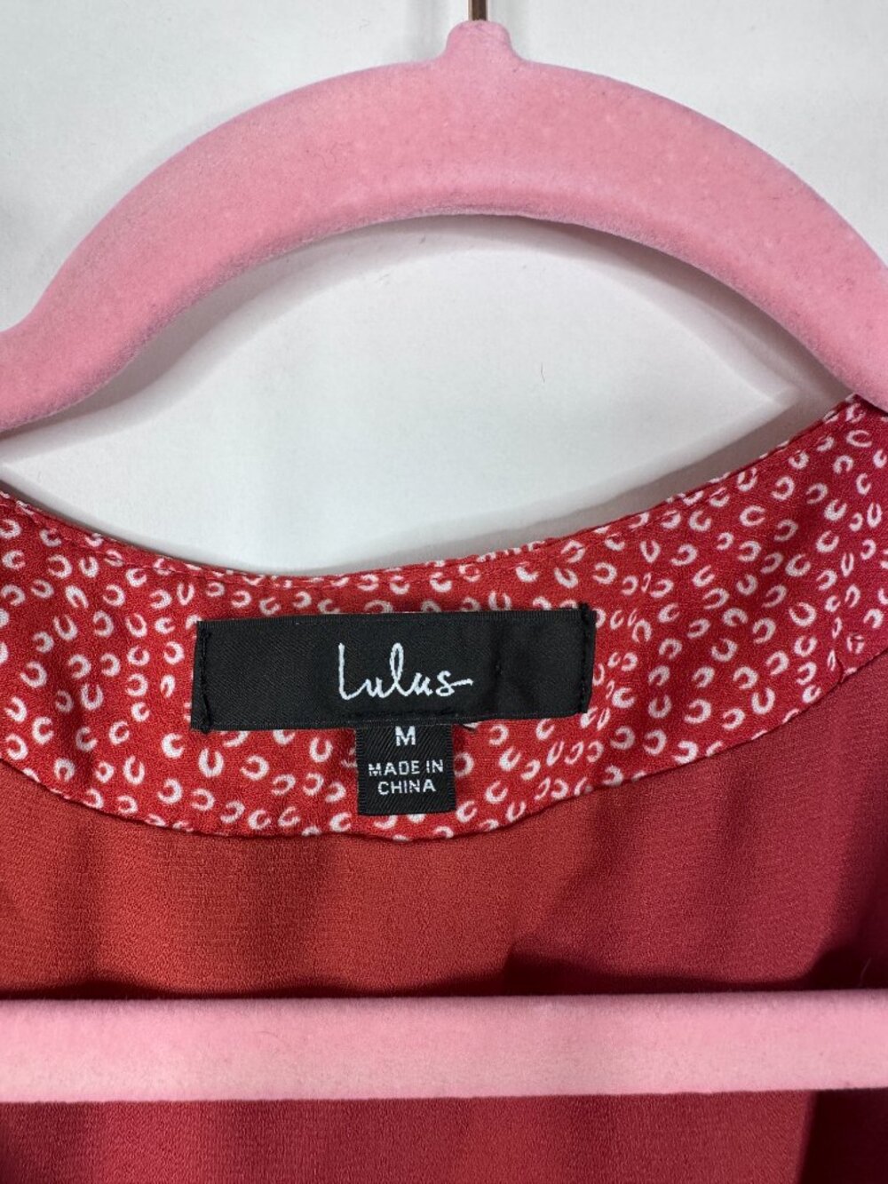 Lulus Castana Rust Red Print Button-Up Dress Medium #A2606 - Picture 7 of 11